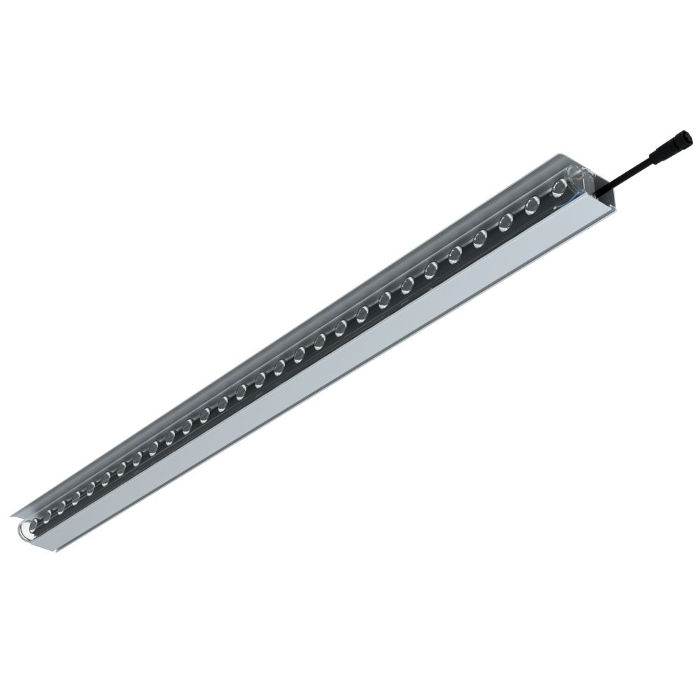 Модерн v2.0 12 Оптик 1000мм (12Вт/м) 48В DC CRI80 3000К 70° (Профиль, козырек, транзитное штепсельное соединение)
