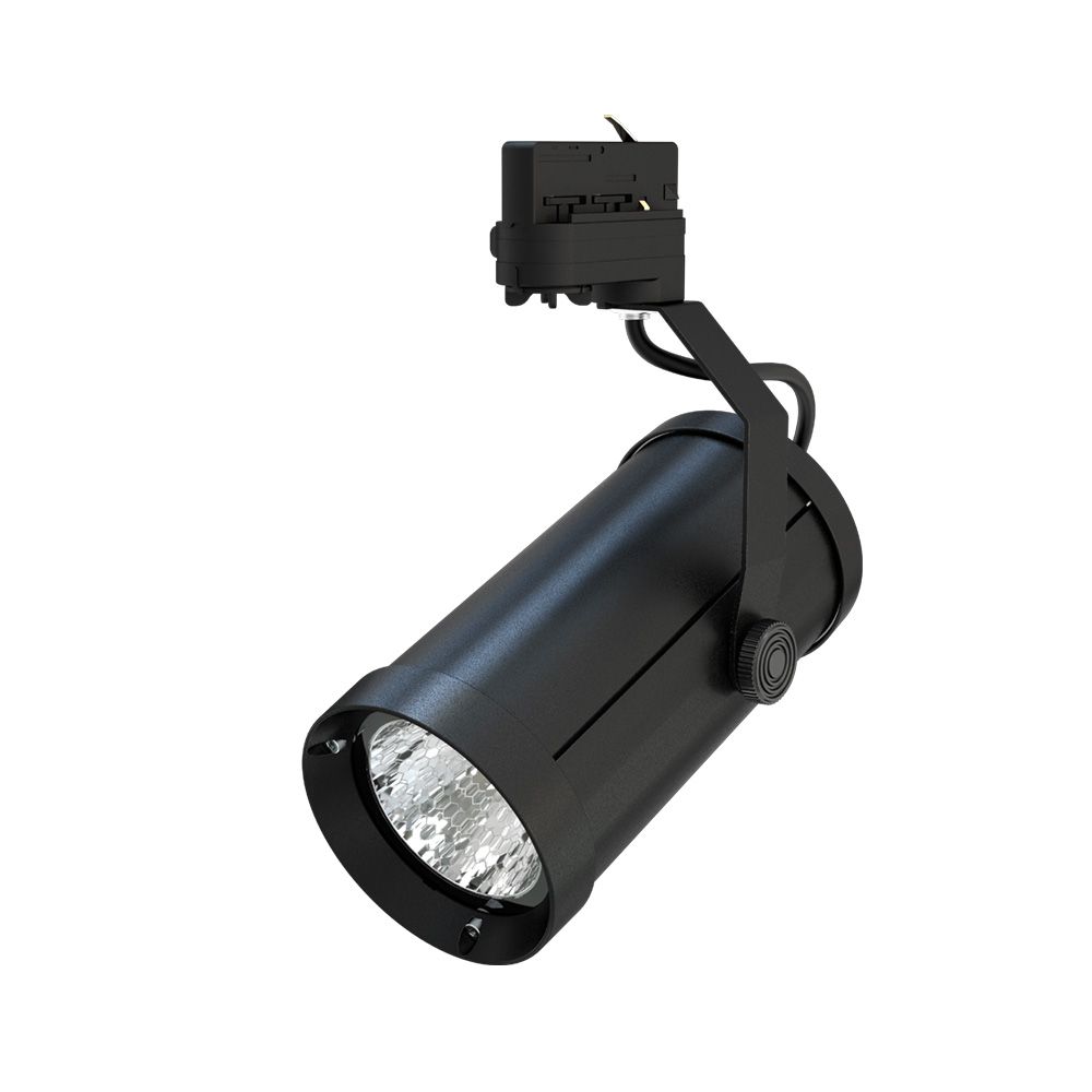 Акцент 20 Р CRI80 4000К 40° RAL9005 Муар Трековый шинопровод