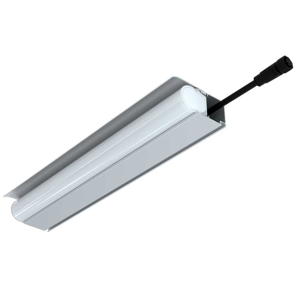 Модерн v2.0 1 345мм (3Вт/м) 24В DC CRI80 4000К Опал (Профиль, козырек, транзитное штепсельное соединение)
