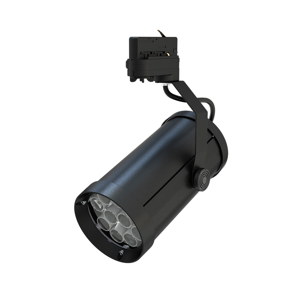 Акцент 20 CRI80 5000К 90° RAL9005 Муар Трековый шинопровод