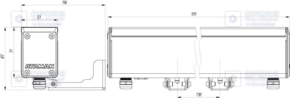 Архитектурный светильник TL-ARCH 24V LV 8 L900 740 D115х90 MG фото 2