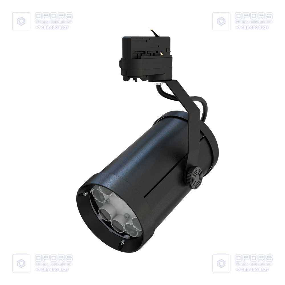 Акцент 16 CRI80 4000К 25° RAL9005 Муар Трековый шинопровод фото 1