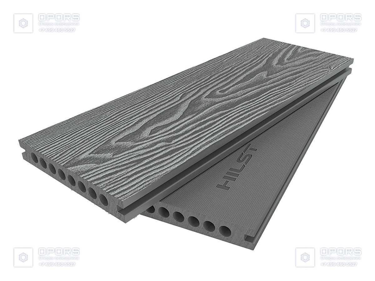 Террасная доска ДПК 22х145 Stone Ash HILST DECK, R11, 1900кг/м3