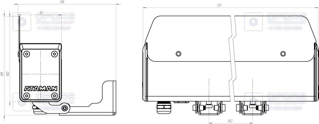 Архитектурный светильник TL-ARCH 24V LV 3 L300 740 D115х75 LID фото 2