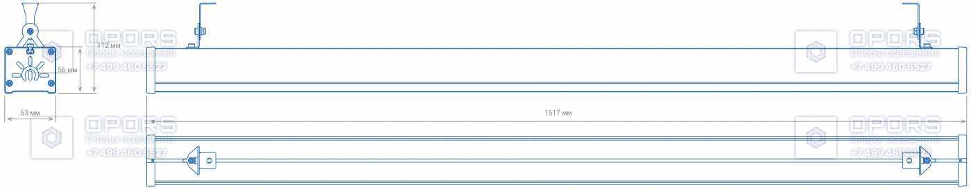 ТОРГОВЫЙ СВЕТИЛЬНИК TL-PROM TRADE 45 P L1517 IP65 5К фото 3