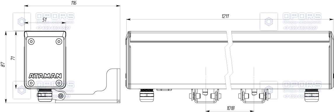 Архитектурный светильник TL-ARCH 24V LV 11 L1200 740 D115х90 MG фото 2