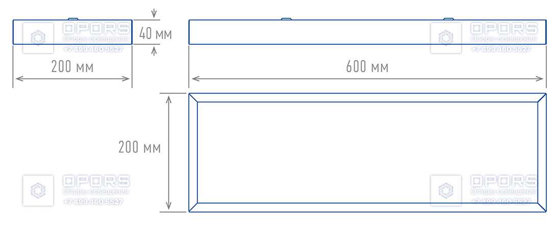 ОФИСНЫЙ СВЕТИЛЬНИК TL-Office 20 L600 O 5K EM 3-3,5 фото 3