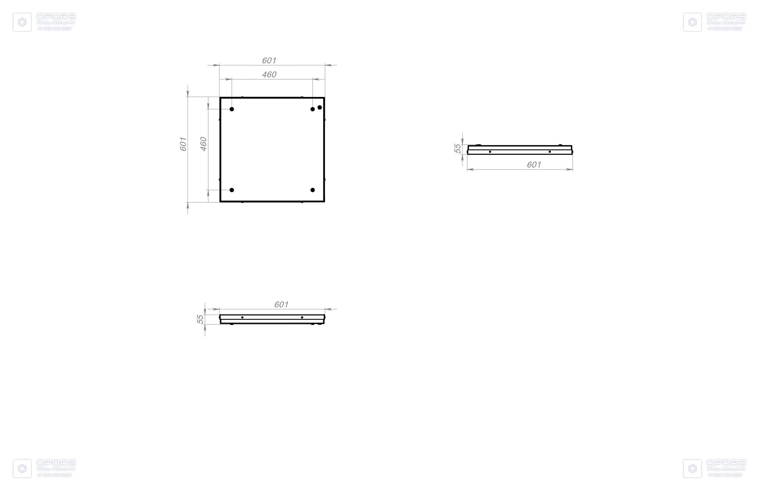 ОФИСНЫЙ СВЕТИЛЬНИК TL-Office 38 PRS 950 IP54 чертеж 1
