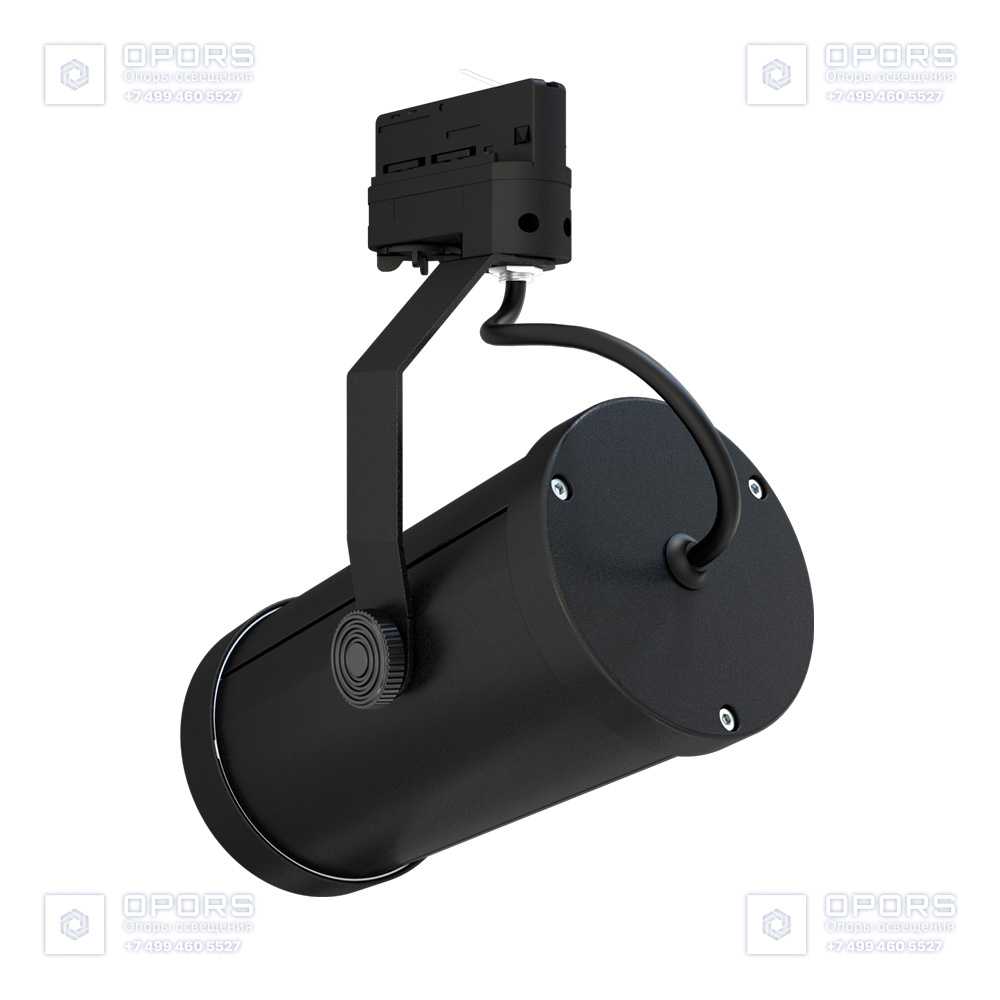Акцент 24 CRI80 3000К 10° RAL9005 Муар Трековый шинопровод фото 4