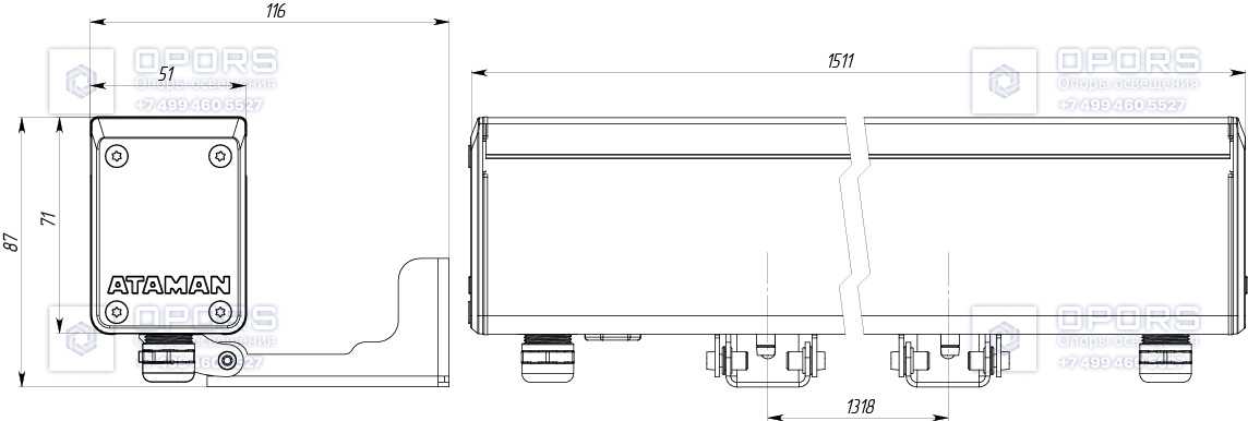 Архитектурный светильник TL-ARCH 24V LV 14 L1500 740 D115x90 MG фото 2