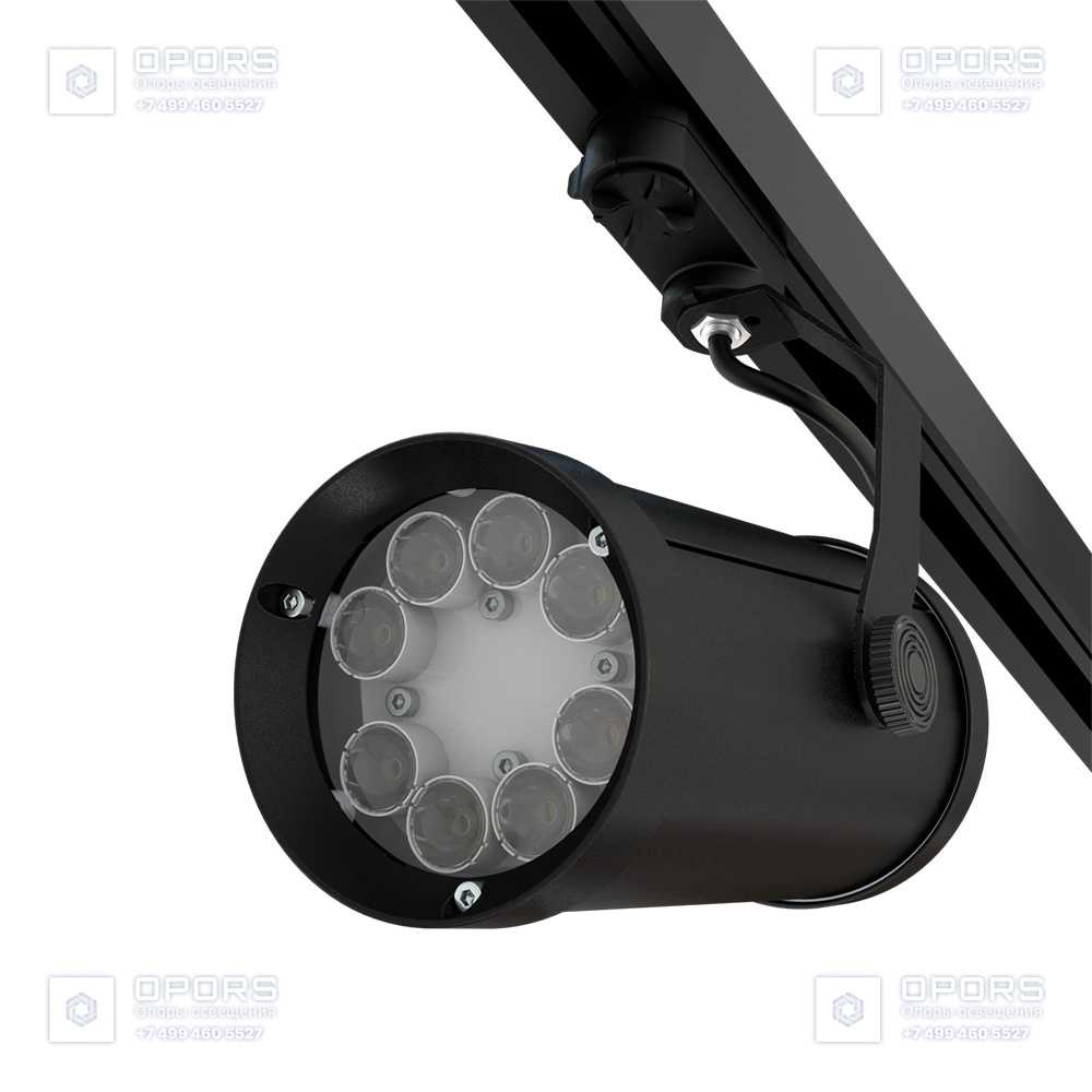 Акцент 24 CRI80 4000К 90° RAL9005 Муар Трековый шинопровод фото 3