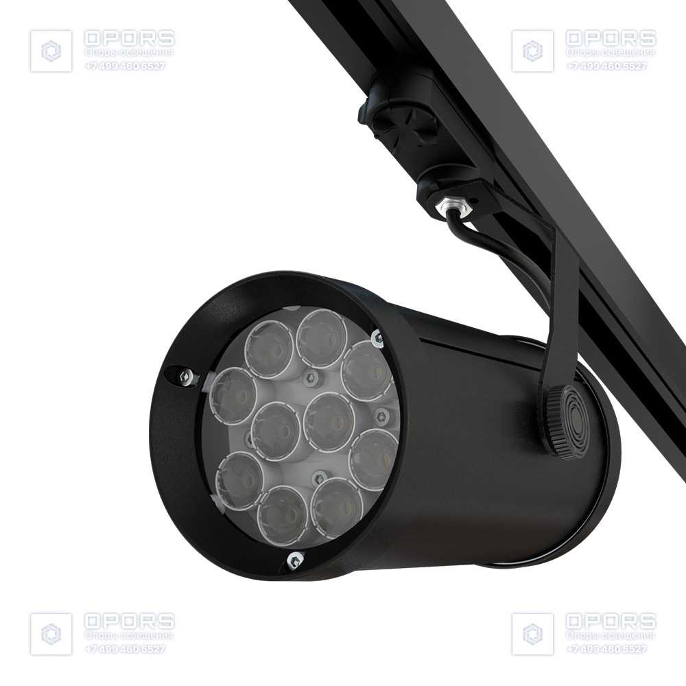 Акцент 20 CRI80 3000К 10х65° RAL9005 Муар Трековый шинопровод фото 3