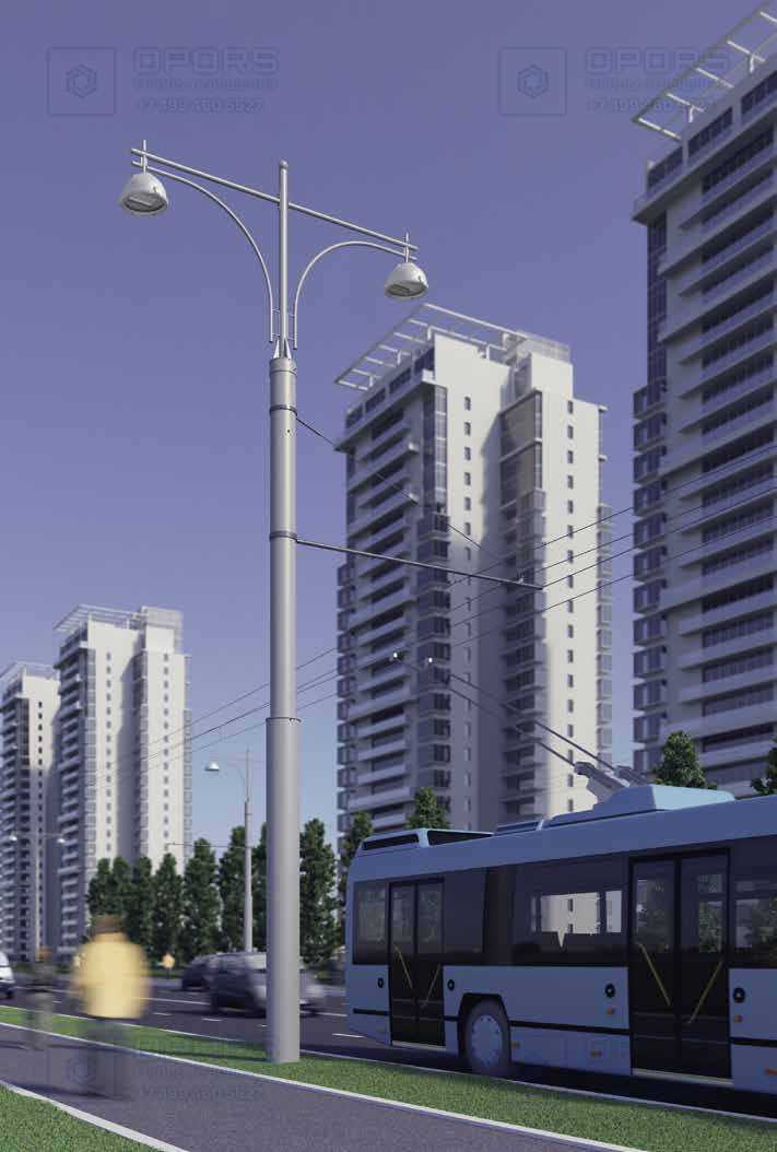 Опора контактной сети прямостоечная трубчатая ТП-1300-9,0/11,5-01-ц