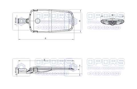 Светодиодный уличный светильник ALB Grad M-50-840-S1-NR-CT1 чертеж