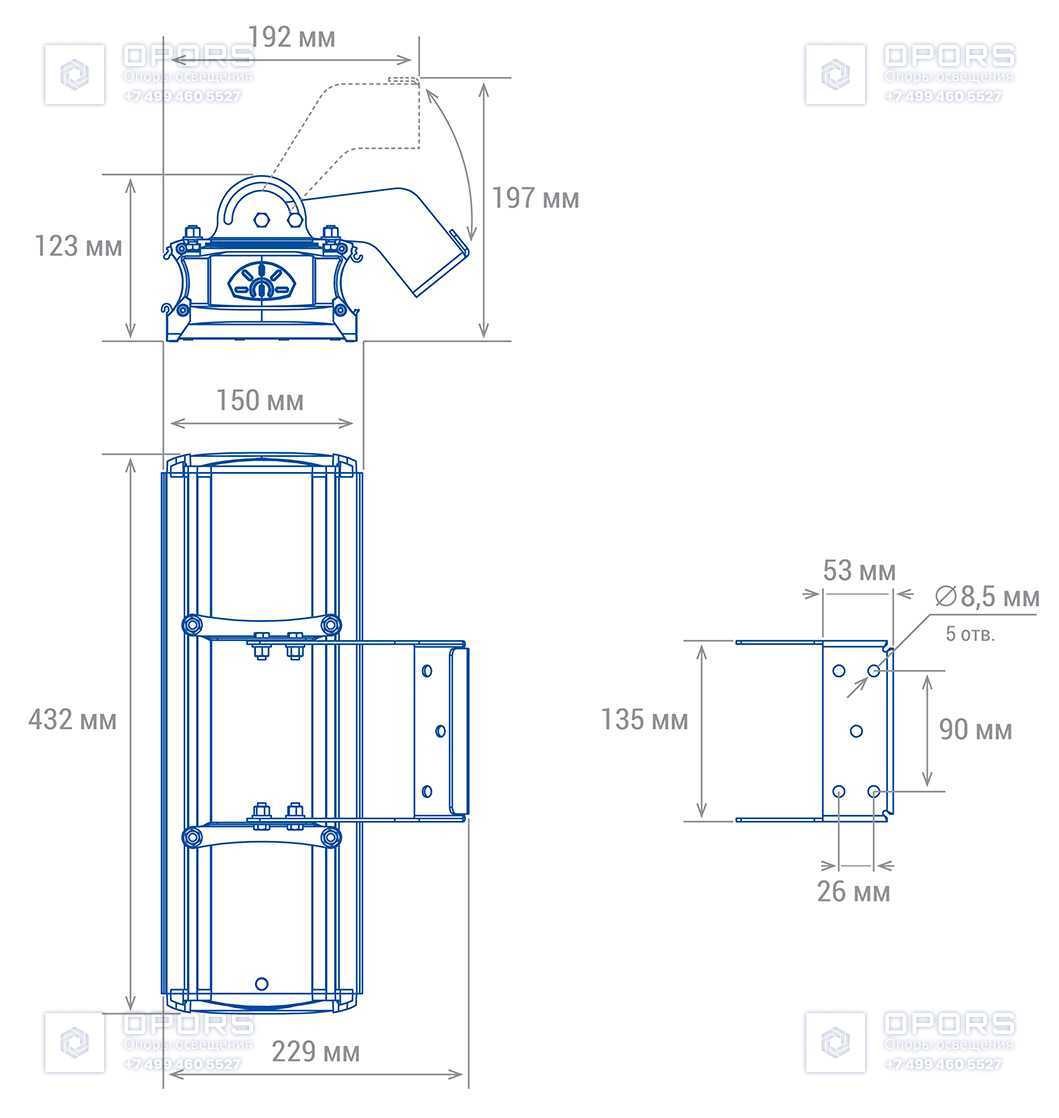 ПРОМЫШЛЕННЫЙ СВЕТИЛЬНИК TL-PROM SM 70 5K FL D чертеж 1